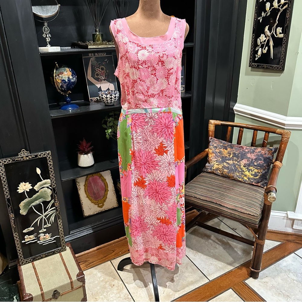 Madison Studio Vintage 100% Silk Floral Dress – Size 10